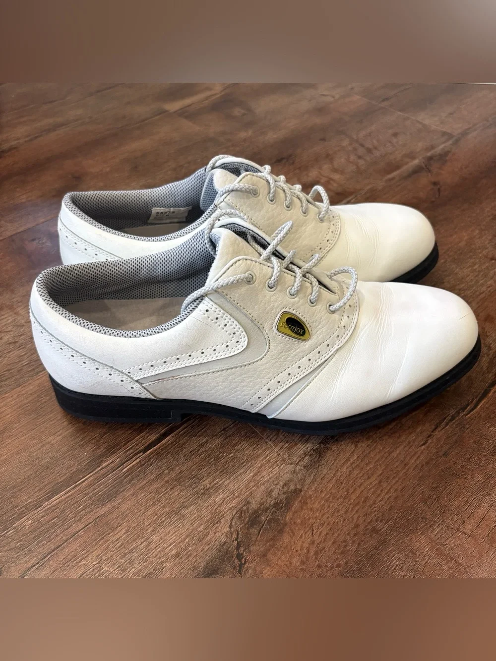 Footjoy Softjoys Terrains Golf Shoes Women Size 9.5M Gray and White Duramax Sole